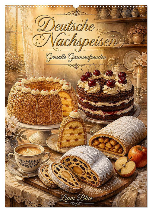Deutsche Nachspeisen - Gemalte Gaumenfreuden (CALVENDO Wandkalender 2027)