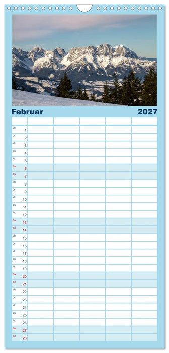Der Wilde Kaiser, das Kletterparadies bei Kitzbühel (CALVENDO Familienplaner 2027)
