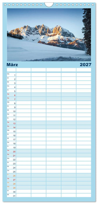 Der Wilde Kaiser, das Kletterparadies bei Kitzbühel (CALVENDO Familienplaner 2027)