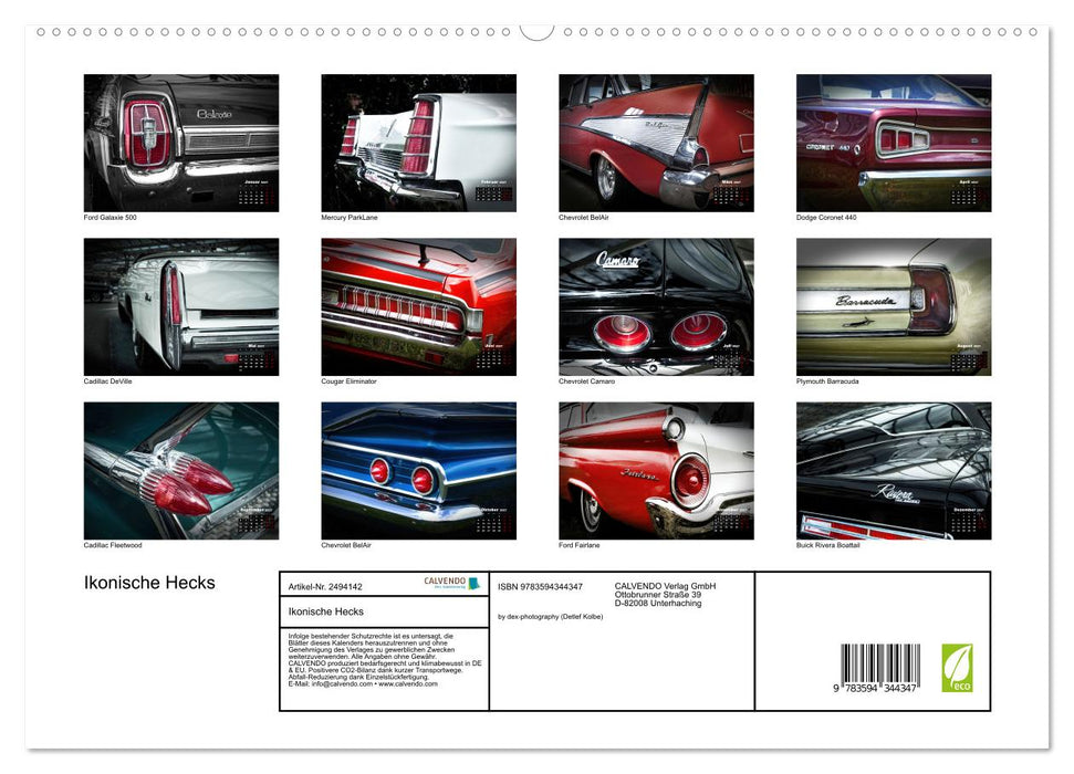 Ikonische Hecks (CALVENDO Premium Wandkalender 2027)