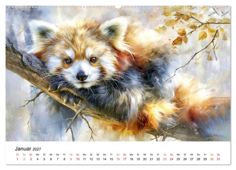 Roter Panda - Tierische Eleganz (CALVENDO Wandkalender 2027)