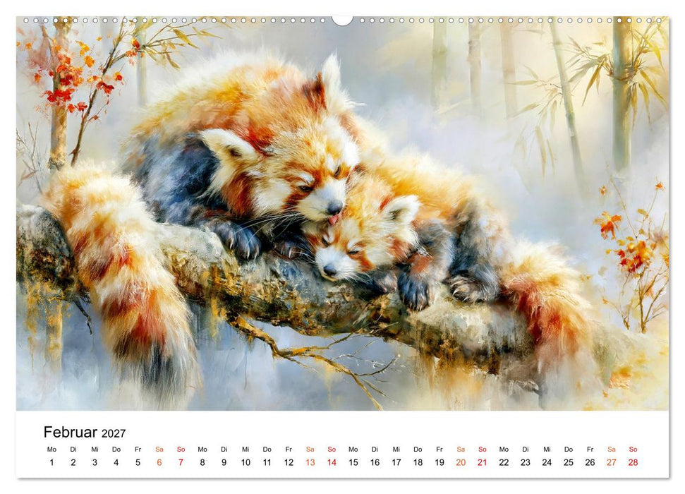 Roter Panda - Tierische Eleganz (CALVENDO Wandkalender 2027)