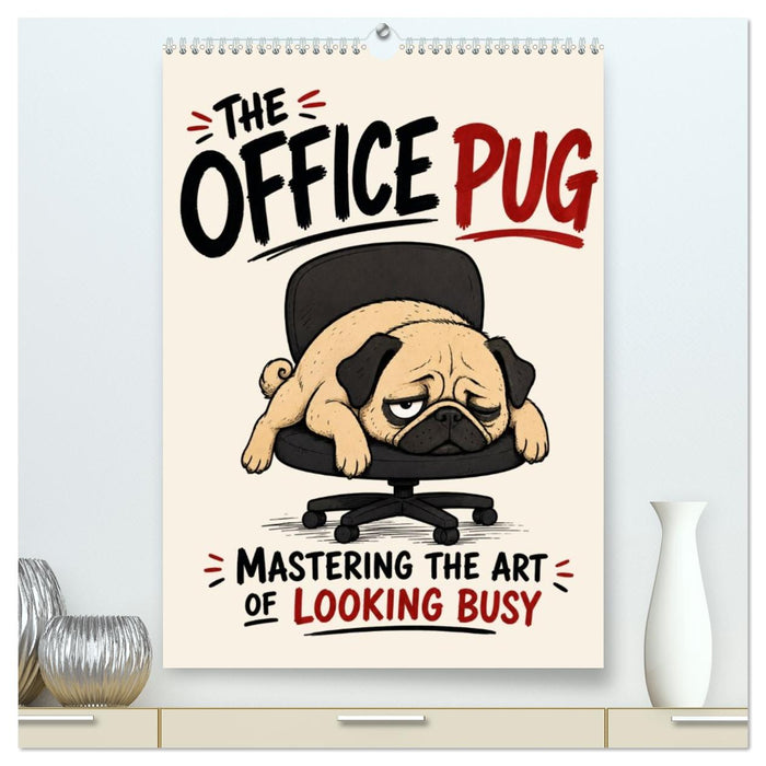 The office pug mastering the art of looking busy (CALVENDO Premium-Calendar 2027)