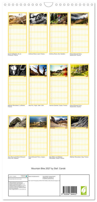 Mountain Bike 2027 by Stef. Candé (CALVENDO Familienplaner 2027)