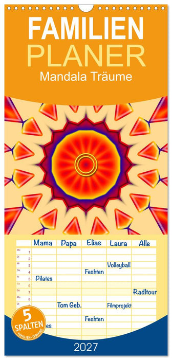 Mandala Träume (CALVENDO Familienplaner 2027)