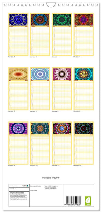 Mandala Träume (CALVENDO Familienplaner 2027)