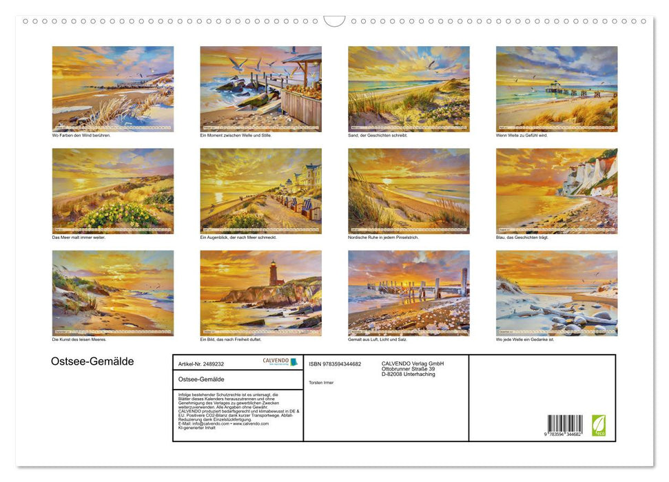 Ostsee-Gemälde (CALVENDO Wandkalender 2027)