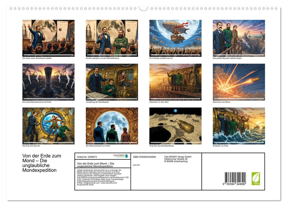 Von der Erde zum Mond – Die unglaubliche Mondexpedition (CALVENDO Premium Wandkalender 2027)