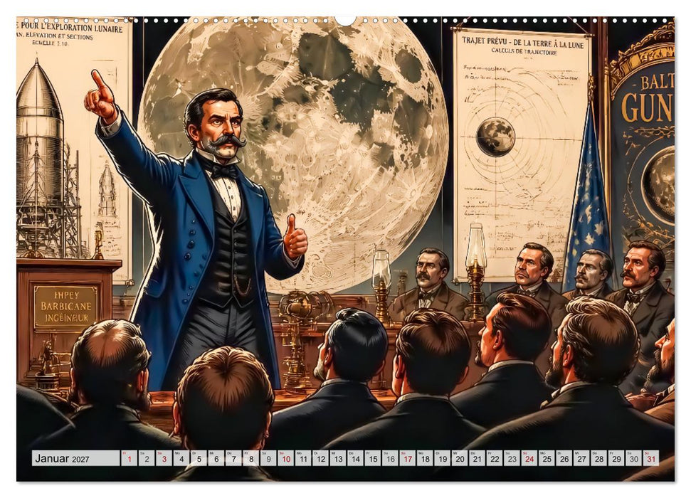 Von der Erde zum Mond – Die unglaubliche Mondexpedition (CALVENDO Premium Wandkalender 2027)