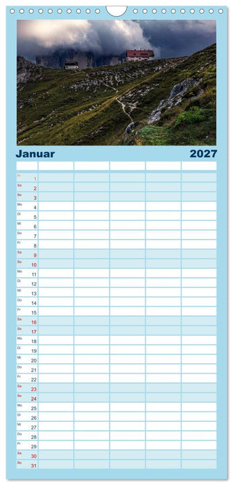 Dolomiten - Südtirol (CALVENDO Familienplaner 2027)