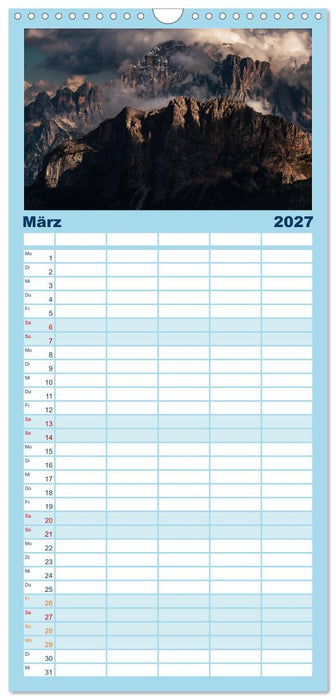 Dolomiten - Südtirol (CALVENDO Familienplaner 2027)