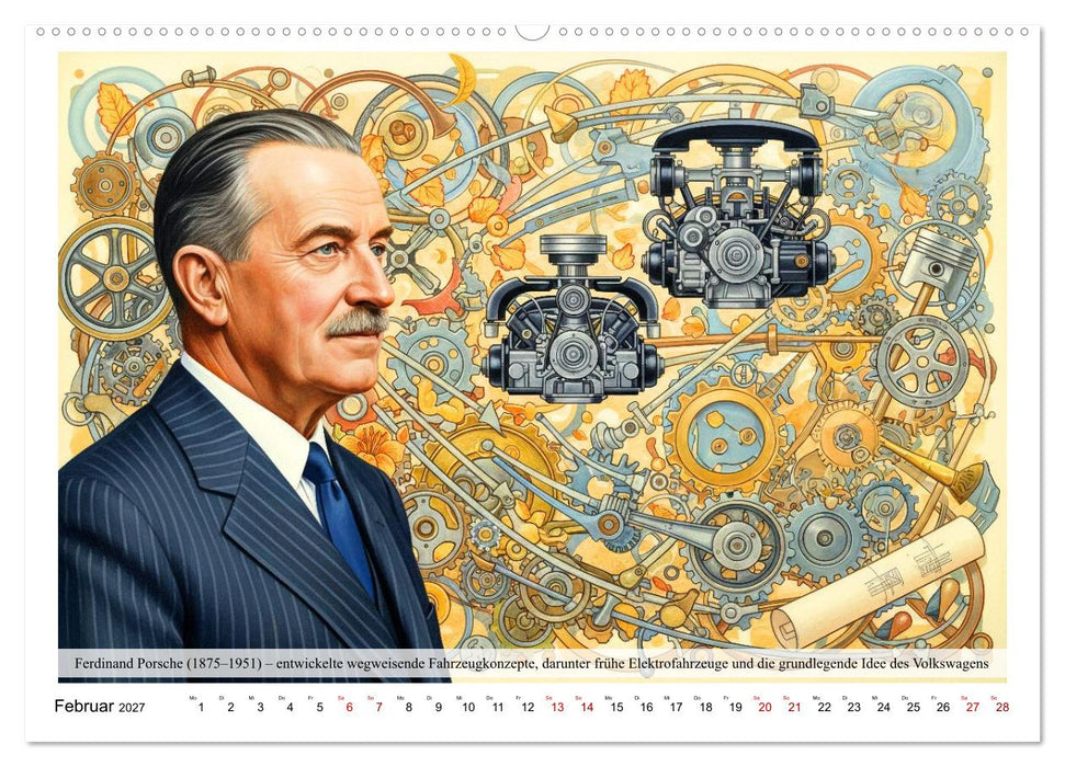 Automobilbauer der Geschichte (CALVENDO Premium Wandkalender 2027)