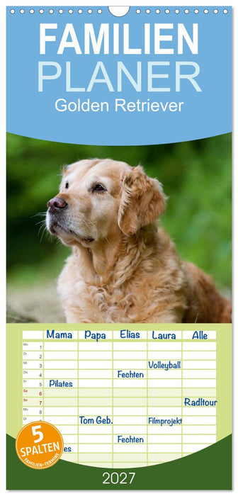 Golden Retriever (CALVENDO Familienplaner 2027)