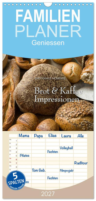 Brot & Kaffee Impressionen 2027 (CALVENDO Familienplaner 2027)