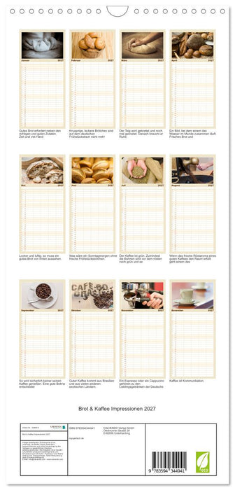 Brot & Kaffee Impressionen 2027 (CALVENDO Familienplaner 2027)