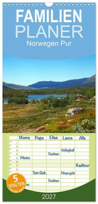 Norwegen PUR (CALVENDO Familienplaner 2027)