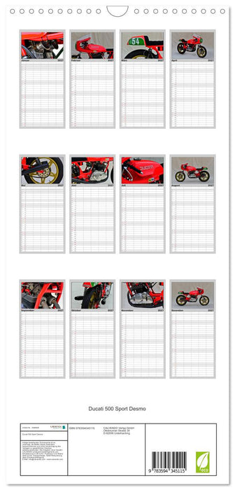 Ducati 500 Sport Desmo (CALVENDO Familienplaner 2027)