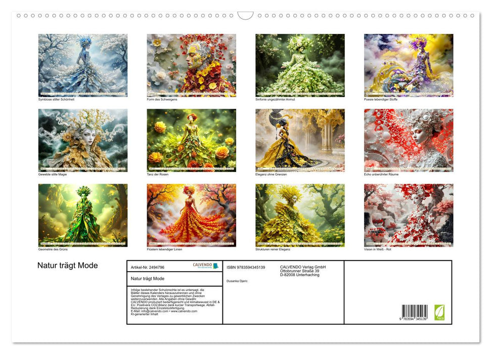 Natur trägt Mode (CALVENDO Wandkalender 2027)