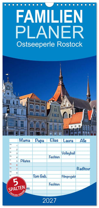 Ostseeperle Rostock (CALVENDO Familienplaner 2027)
