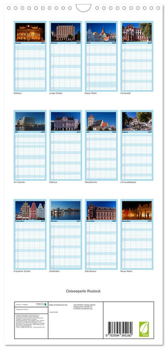 Ostseeperle Rostock (CALVENDO Familienplaner 2027)