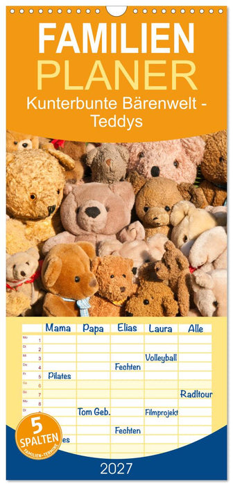 Kunterbunte Bärenwelt - Teddys (CALVENDO Familienplaner 2027)