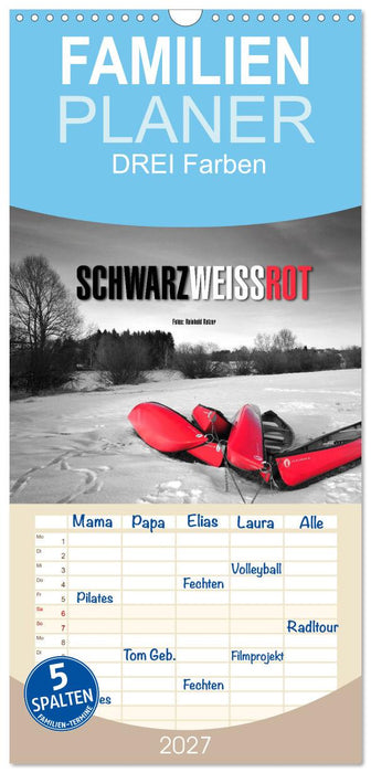 Schwarz - Weiß - Rot (CALVENDO Familienplaner 2027)