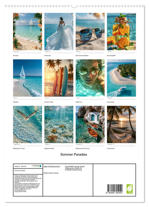 Sommer Paradies (CALVENDO Premium Wandkalender 2027)