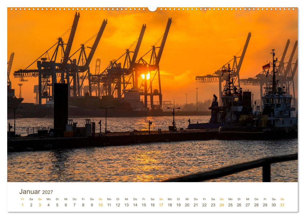 Hamburgs Hafenlichter (CALVENDO Premium Wandkalender 2027)