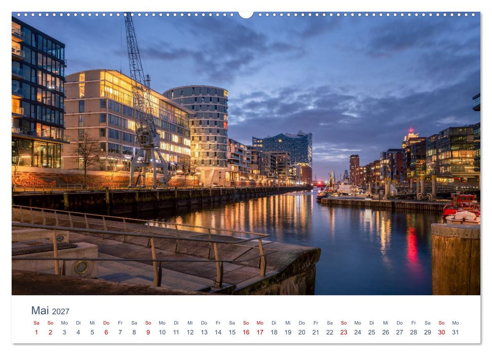 Hamburgs Hafenlichter (CALVENDO Premium Wandkalender 2027)