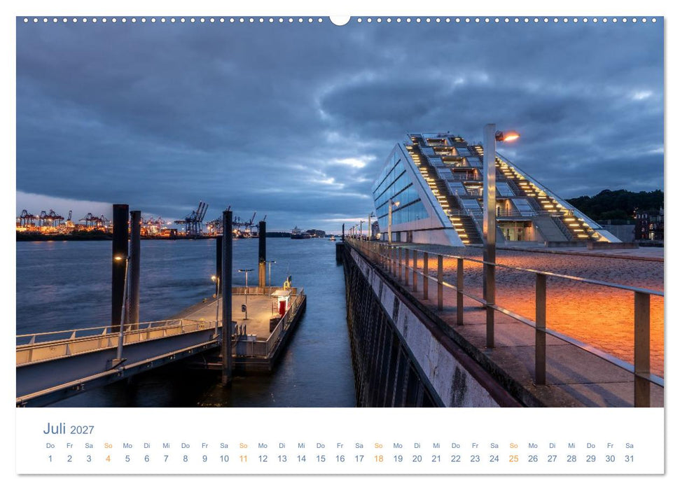 Hamburgs Hafenlichter (CALVENDO Premium Wandkalender 2027)
