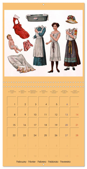 CHARMING OLD PAPER DOLLS (CALVENDO Monthly Calendar 2027)