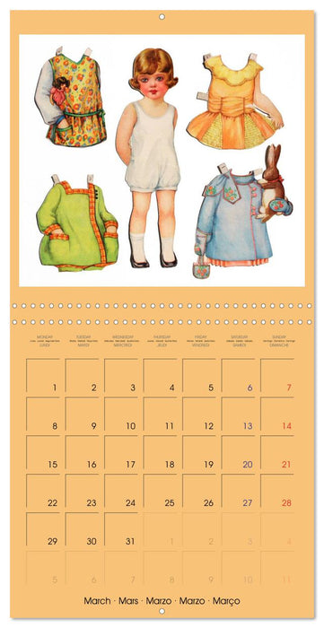 CHARMING OLD PAPER DOLLS (CALVENDO Monthly Calendar 2027)