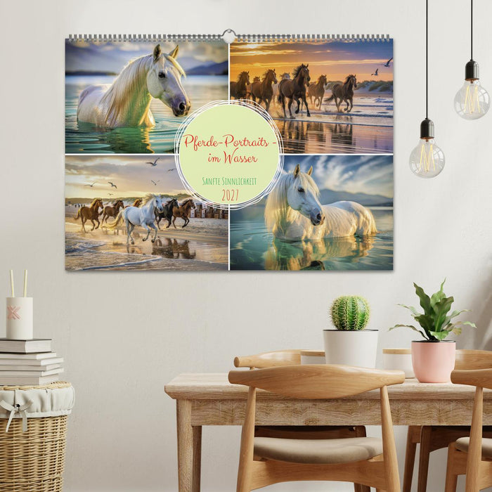 Pferde-Portraits - im Wasser (CALVENDO Wandkalender 2027)