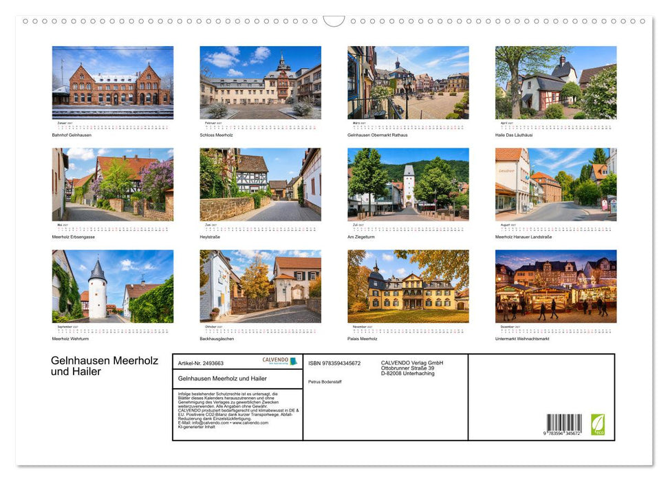 Gelnhausen Meerholz und Hailer (CALVENDO Wandkalender 2027)