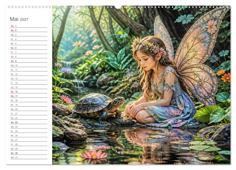 Magische Weggefährten - Zwölf Feen und ihre tierischen Begleiter (CALVENDO Premium Wandkalender 2027)