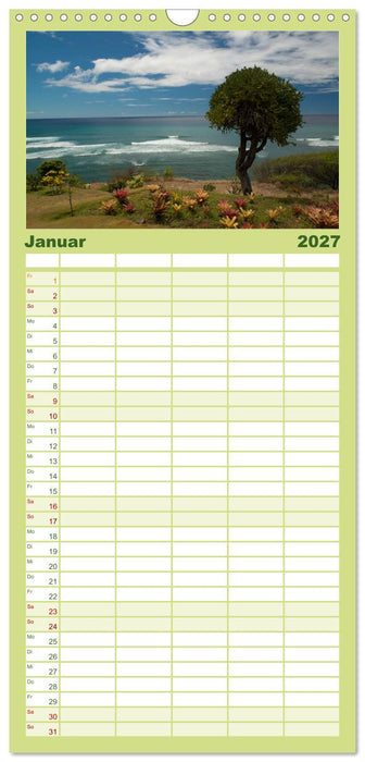 Hawaii - Das Paradies auf Erden (CALVENDO Familienplaner 2027)