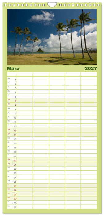 Hawaii - Das Paradies auf Erden (CALVENDO Familienplaner 2027)