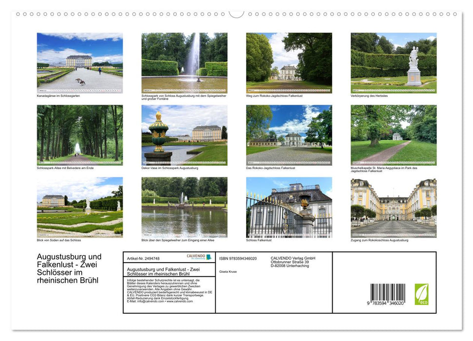 Augustusburg und Falkenlust - Zwei Schlösser im rheinischen Brühl (CALVENDO Premium Wandkalender 2027)