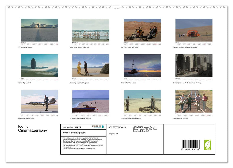 Iconic Cinematography (CALVENDO Premium-Calendar 2027)