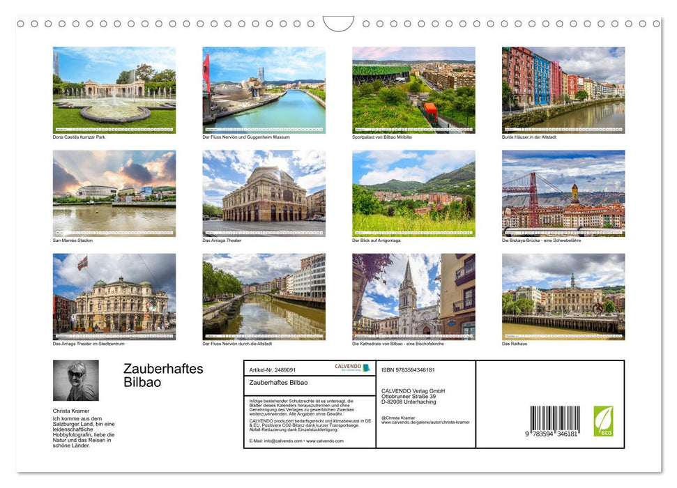Zauberhaftes Bilbao (CALVENDO Wandkalender 2027)