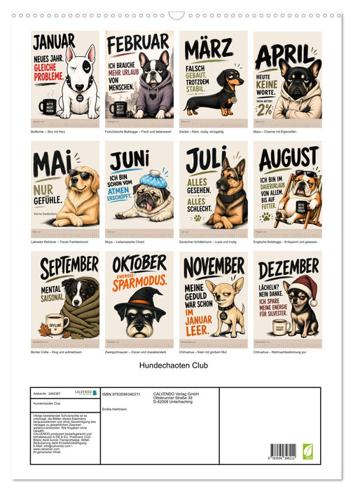 Hundechaoten Club (CALVENDO Wandkalender 2027)
