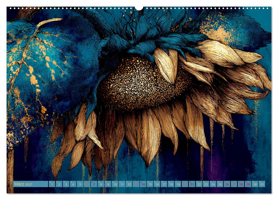 Türkis trifft Gold (CALVENDO Premium Wandkalender 2027)