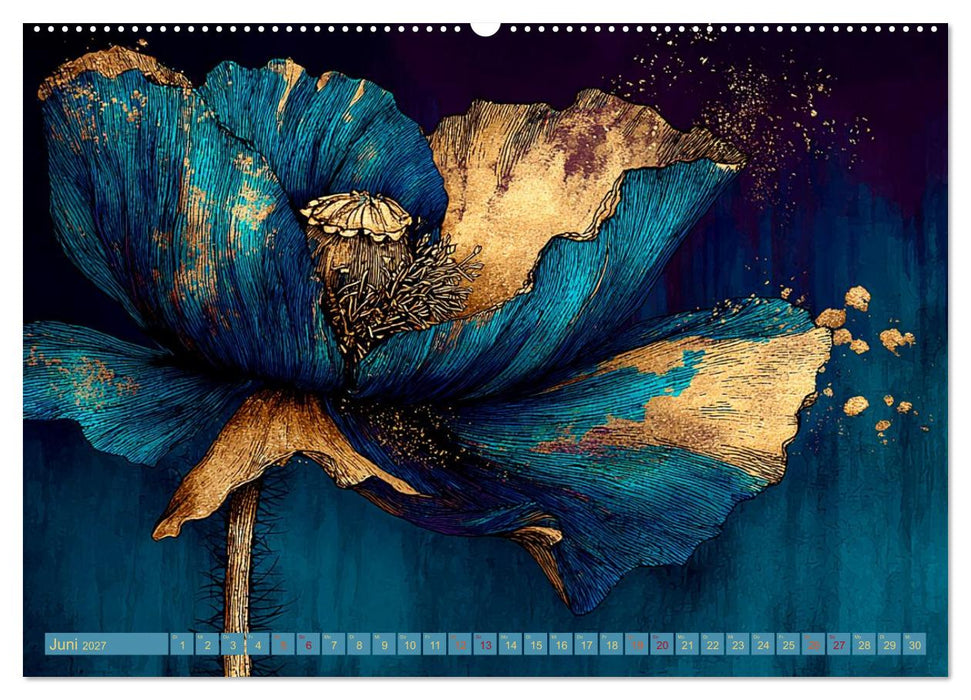 Türkis trifft Gold (CALVENDO Premium Wandkalender 2027)