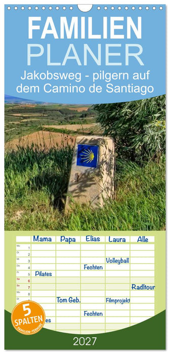Jakobsweg - pilgern auf dem Camino de Santiago (CALVENDO Familienplaner 2027)