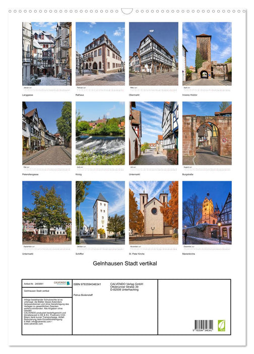 Gelnhausen Stadt vertikal (CALVENDO Wandkalender 2027)