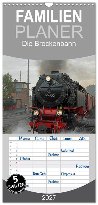 Die Brockenbahn (CALVENDO Familienplaner 2027)