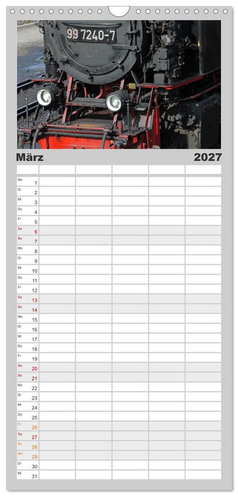 Die Brockenbahn (CALVENDO Familienplaner 2027)