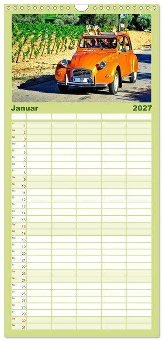 Citroën 2CV - die Ente (CALVENDO Familienplaner 2027)