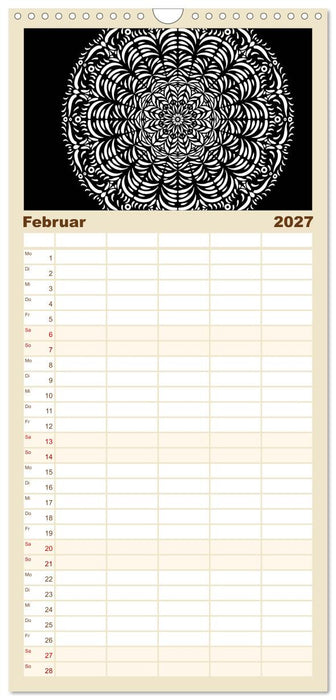 Entspannung und Ruhe durch Mandalas (CALVENDO Familienplaner 2027)