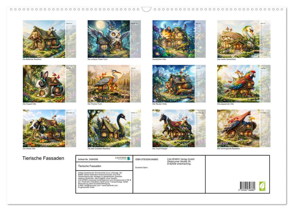 Tierische Fassaden (CALVENDO Wandkalender 2027)